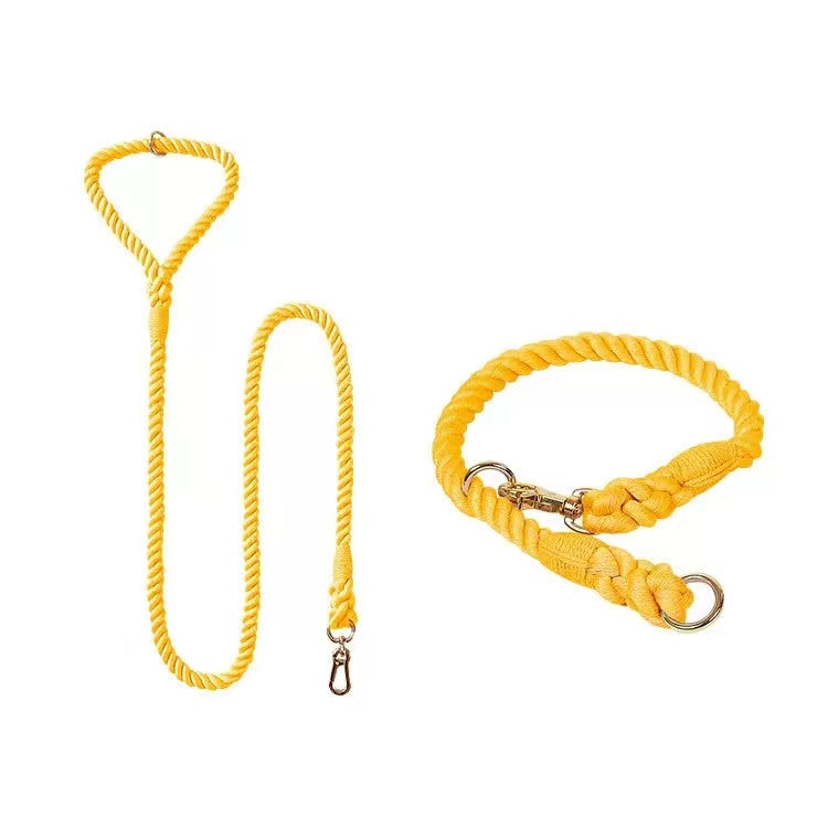 Rigging Rope Collar & Leash Set - Sunbeam