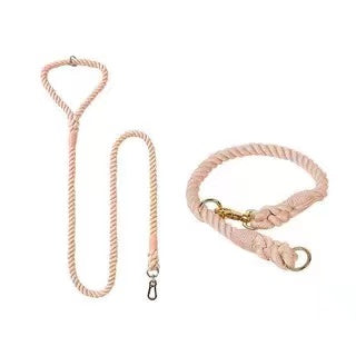 Rigging Rope Collar & Leash Set - Coral Reef