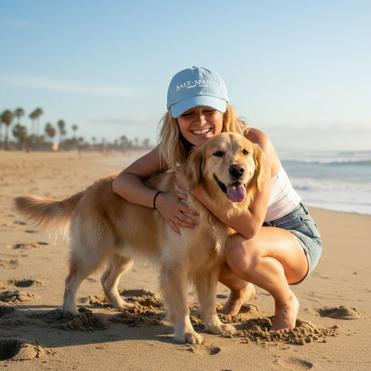 Salt + Spaniel Fiesta Island Dog Park Coordinates Cap in White