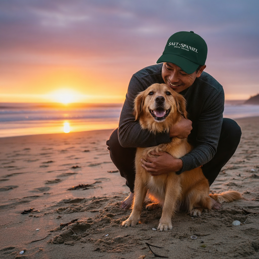 Salt + Spaniel Del Mar Dog Beach Coordinates Cap in White